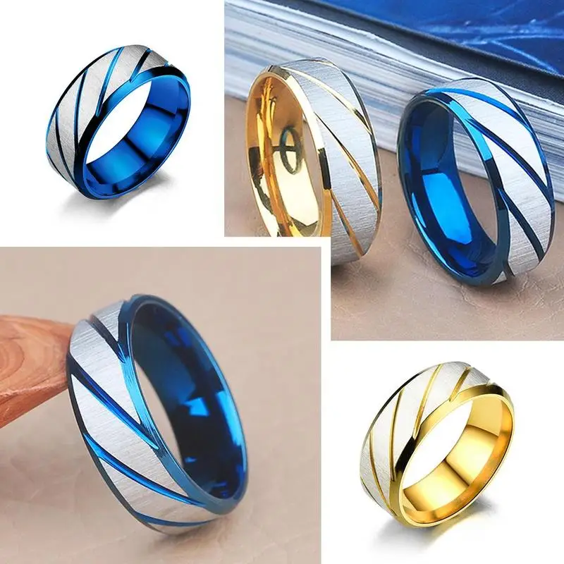 Auxauxme титановая Staal Graveren Naam Liefhebbers Paar Ringen Gouden Wave Patroon обручальное кольцо Voor Vrouwen Mannen
