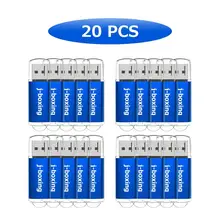 J-бокс, 20 шт., USB флеш-накопитель, 128 Мб, 2 ГБ, 8 ГБ, прямоугольная флеш-ручка, USB карта памяти для компьютера, ноутбука, планшета, Mac, 4 Гб, 32 ГБ