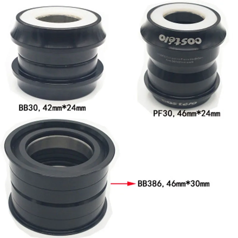 BB30 PF30 BB386 велосипедный кронштейн для велосипеда shimano для sram gxp пресс подходит подшипник 24 мм 30 мм 42 мм 46 мм MTB
