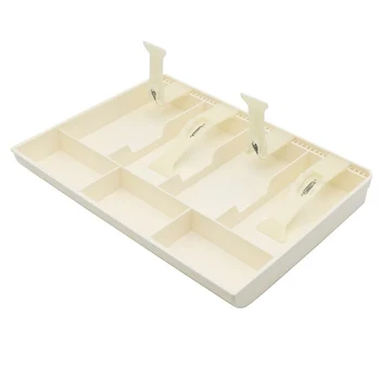 

4 Grid Coin Drawer Hotel Classify Organizer Box ABS Storage Cashier Supermarket Cash Register Tray With Clip Replacement Money
