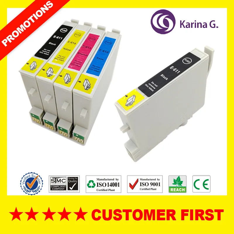 Совместимый картридж с чернилами для T0611 T0614 Подходит Epson D68 D88 + DX3800 DX3850 DX4200 и т. д.|ink