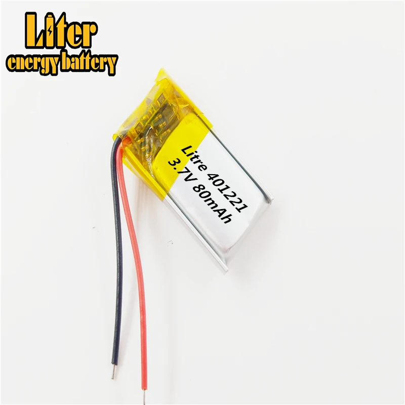 Bluetooth сотовый 401221 381221 041221 80 мА/ч MP3 3 7 V литиевая батарея | Электроника