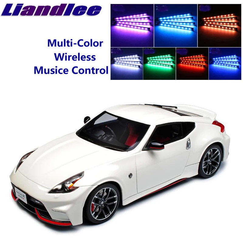 LiandLee для Nissan370Z 370Z Z34 салона автомобиля UnderDash сиденье для ног акцент Музыка Ритм окружающий светильник