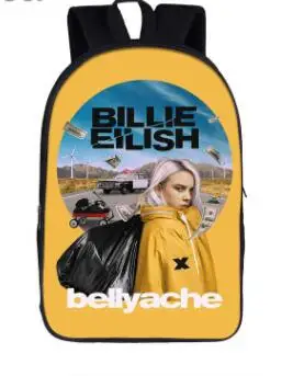 6 Mochila Bilie eilish студенческий рюкзак креативный полиэстер удобный большой емкости рюкзак на плечо - Color: 6