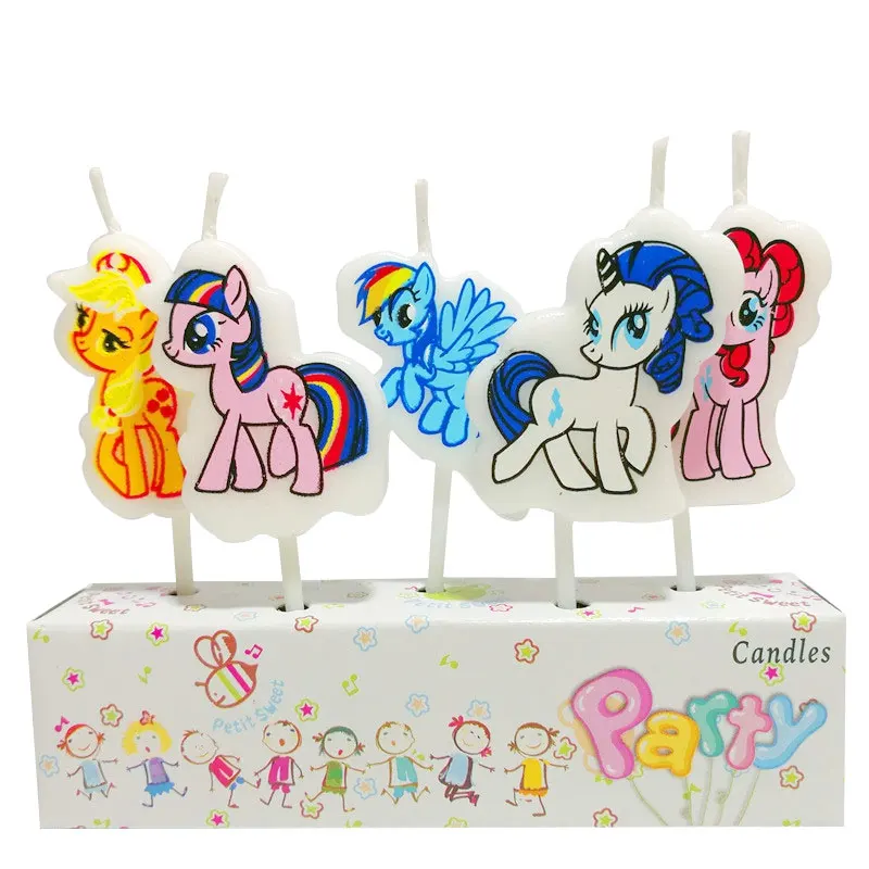 pony 5 шт./компл. С Днем Рождения декоративные свечи игры "Покемон го" Прекрасный Пикачу торт бужи baby shower топперы на торт для вечеринки принадлежности - Цвет: pony
