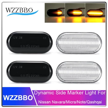 

2pcs Dynamic LED Side Marker Lights 12V Flowing Turn Signal Light Side Repeater Lamp Panel Lamp for Nissan Qashqai Navara