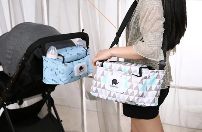 Baby Stroller Bag Organizer Bag Nappy Diaper Mummy Bag Mama Carriage Buggy Pram Cart Basket Hook Stroller Accessories