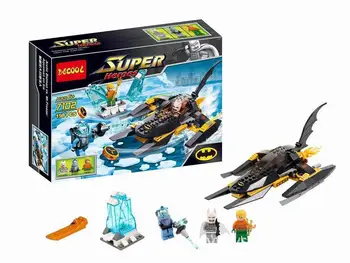 

DECOOL 7102 "Superhero suite series. Batman vs. quick-freeze"198 pcs Legoings 3D DIY Figures toys for children educational