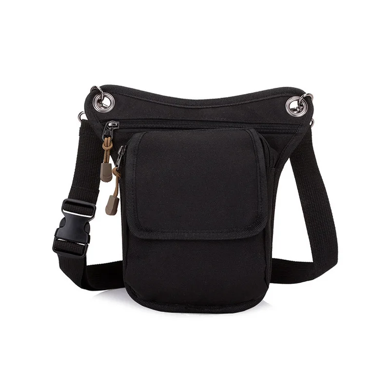 B leg bag Мужская поясная сумка, водонепроницаемая нейлоновая сумка для ног, многофункциональная тактическая поясная сумка, поясная сумка для езды на мотоцикле, поясная сумка - Цвет: B leg bag