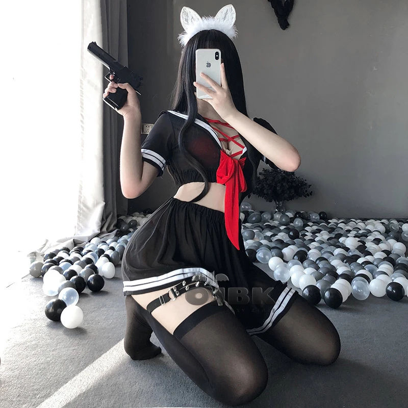LILICOCHAN Ojbk Anime Cosplay Costume Student Black Uniform School Girl Ladies Erotic Dress For Women Soft Fabric Lace Miniskirt Outfit -Zentai shop online Hcefceec9fa6b45689f871facc2e61846B.jpg