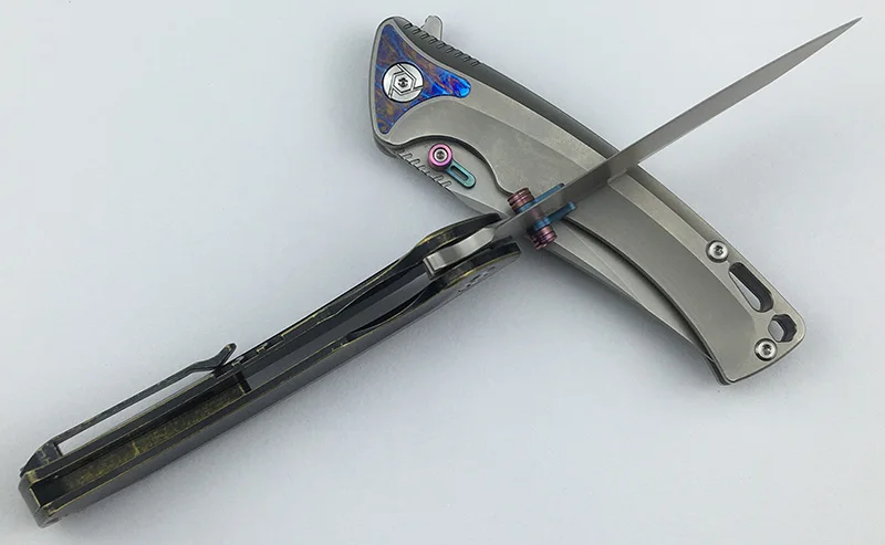 CH император Флиппер складной нож S35VN лезвие шарикоподшипник шайба титановый сплав Ручка Кемпинг Открытый Фруктовый Нож EDC инструмент