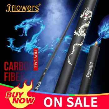

Original JF J-flowers Billiard Snooker One Piece Cue Black Technology Carbon Fiber 10mm Carbon Shaft With Extension Single Cue