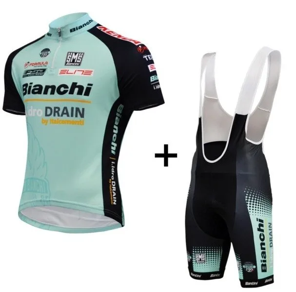Bianchi, короткий рукав, Майки для велоспорта, нагрудник, наборы, дышащая, летняя, велосипедная одежда, 9D, гелевая подкладка, MTB, велосипедная одежда, Ropa Ciclismo