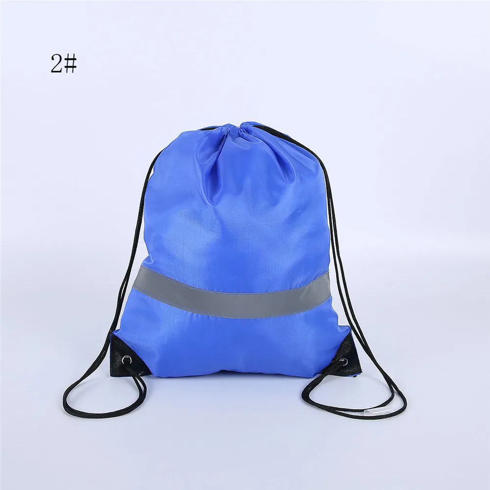 Waterproof Sport Gym Bag Drawstring Backpack with Reflective Strip for Travel Outdoor Shopping Swimming Basketball Yoga Bags