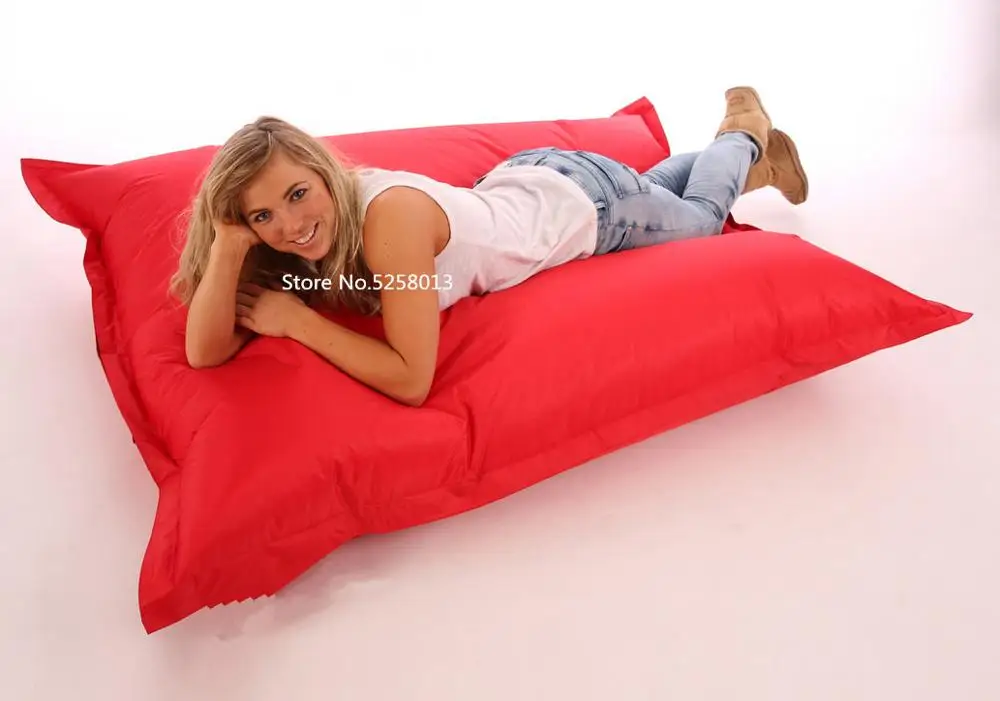 Hisбискус красный гигантский наружный бобовый мешок, Versitle функция beanbags мебель для дома-большой размер 56 дюймов x 72 дюймов Экстра Широкий шезлонг