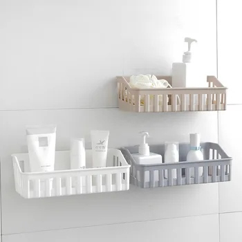 

Punch-free bathroom shelves, toilet supplies, toilet plastic wall-mounted shelves, storage baskets, wash racks