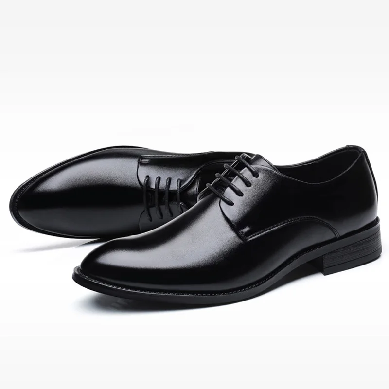 

Lace Up Pointy Round Toe Men Dress Shoes Fashion Man Business Shoes