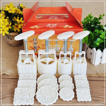 

DIY Moon Cake Mung Bean Ice Cream Cookie Hand Pressing Mold ABS Cake Mold Press Molder ABS Making Cookies
