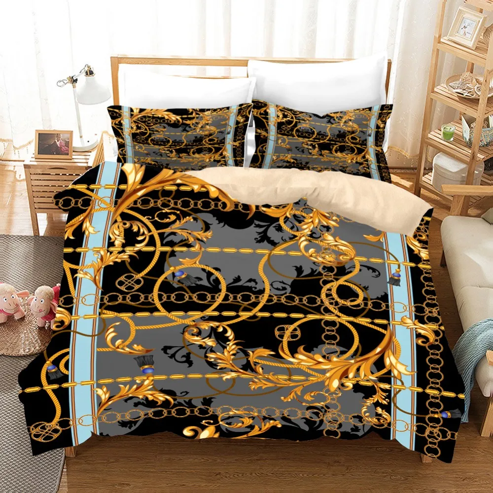 Baroque Vintage Style Bedding Set 2/3PCS Home Decor Duvet Cover Luxury Bedding Sets Pillowcase Twin Queen King Size Bed Set Baroque Vintage Style Bedding Set 2/3PCS Home Decor Duvet Cover Luxury Bedding Sets Pillowcase Twin Queen King Size Bed Set