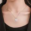 Fashion Jewelry For Women Enamel White Flower CZ Ring Earrings Pendant Necklace ► Photo 3/5