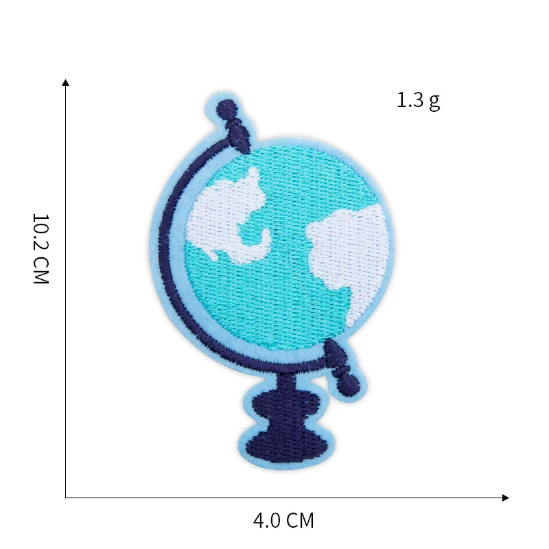 

Earth Instrument Patches for Clothing Embroidered Appliques Astronaut Iron on Badges Stripes Globe Stickers on Clothes @H