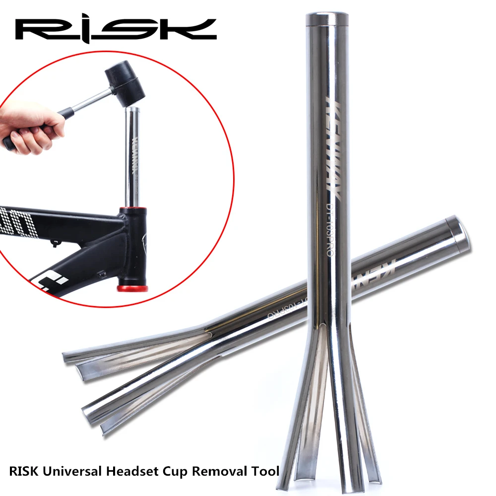 

RISK MTB Road Bike Bicycle Upper and Lower Bowl Headset Cup Removal Tool Remover For 1-1/8, 1-1/4 and 1-1/2 inch (32.5 to 56mm)