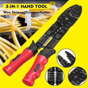 

New 3 in 1 Multi Tool Wire Stripper Cutter Crimping Plier Suitable for Insulated & Non-insulated Termina