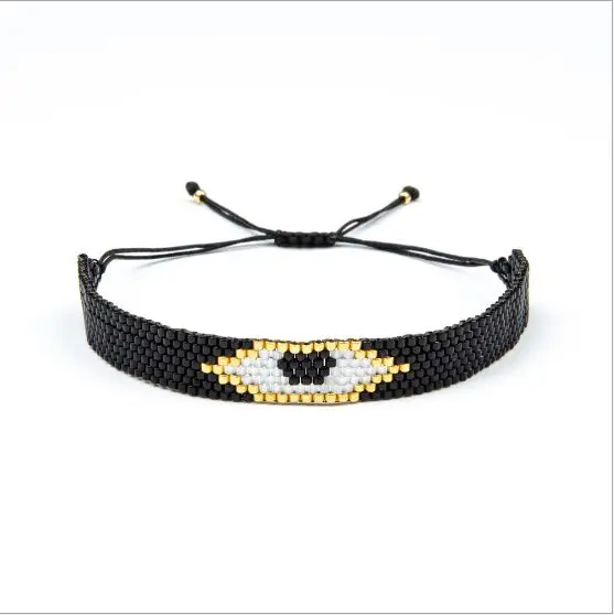 1 шт MIYUKI сглаза браслет ювелирные изделия Pulseras Mujer Moda Сердце Браслеты для женщин 4 мм золото нержавеющая сталь бусины ювелирные изделия DIY