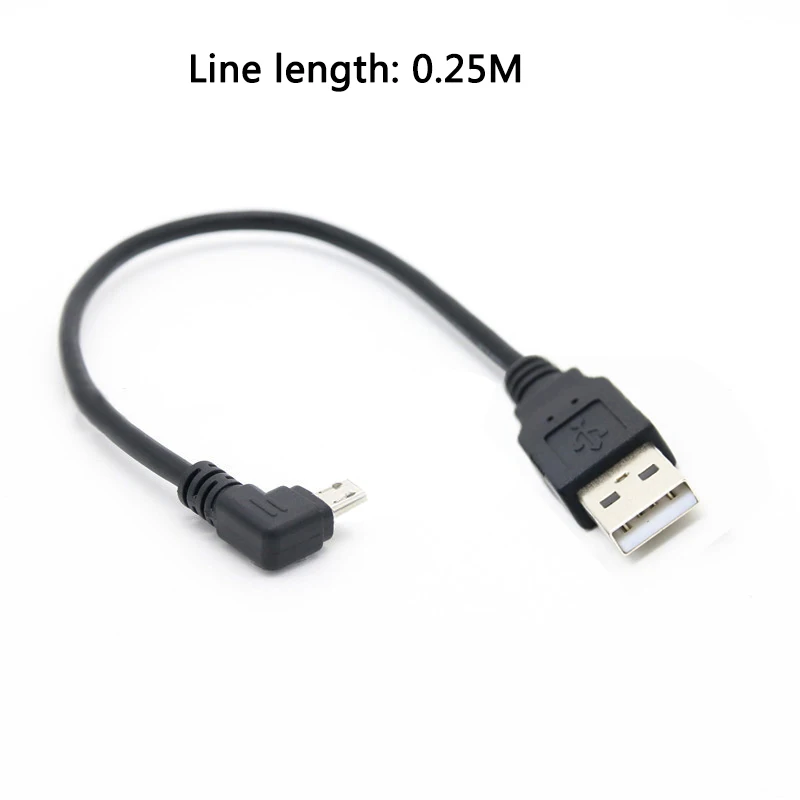 Кабель для передачи данных с разъемами USB 2 0 типа папа и Mini B 5 контактов 90 градусов