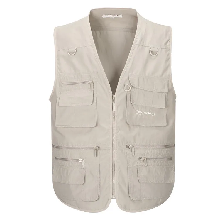 Мульти-карманы репортёра директора открытый жилет настраиваемый Печатный фотографии жилет рекламирует мужчин t Рыбалка мужчин холст 2302