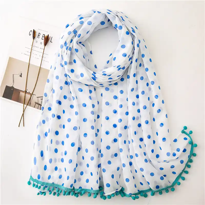 2020 Women Dot Cotton Scarf Viscose Ladies Scarves Soft Fashion Summer Shawls Female Autumn Wraps Muslim Head Hijab Foulard Aliexpress