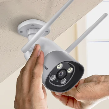 

Smart 1920x1080 360 Bullet IP Securiy Camera IP66 Night Vision Sound-light Alarm