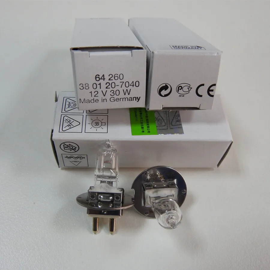 OSRAM 64260 3801 20-7040 12V 30W PG22 галогенная микроскоп лампа Zeiss щелевая лампа