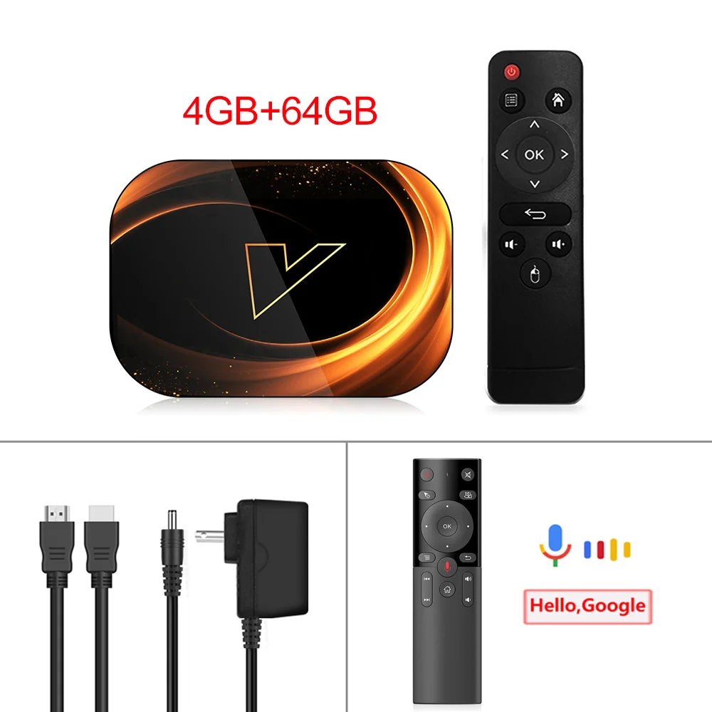 4G64G voice RC H17 VONTAR X3 8K 4GB 128GB Android 9,0 tv Box Amlogic S905X3 1000M Dual Wifi 4K 60fps Google плеер Netflix Youtube медиаплеер - Цвет: 4G64G voice RC H17