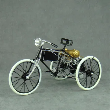 

Antique imitation Iron Art Electromobile Miniature Vintage Metal Autobike Model Ornament Craft for Art Collection and Home Decor