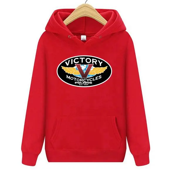 Мотоциклы Victory толстовки Для мужчин топы с капюшоном, толстовки победу, мотоциклисты Для женщин толстовки куртка одежда США - Цвет: Красный