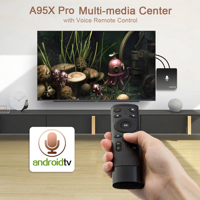A95X pro Android 7,1 Смарт ТВ приставка четырехъядерный 2 ГБ/16 ГБ Смарт медиаплеер AU