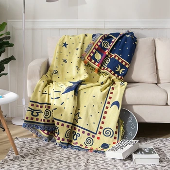 

Bohemian Style Sofa Cover Blankets Multi-Functional Persian Geometric Bedroom Decor Tapestry Sofa Towel Carpet Throw Blanket