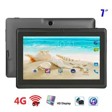 7 дюймов планшетный ПК Allwinner A33 4 ядра 4G Телефонный звонок Google Рынок gps, Wi-Fi, FM, Bluetooth, Wi-Fi, Планшеты