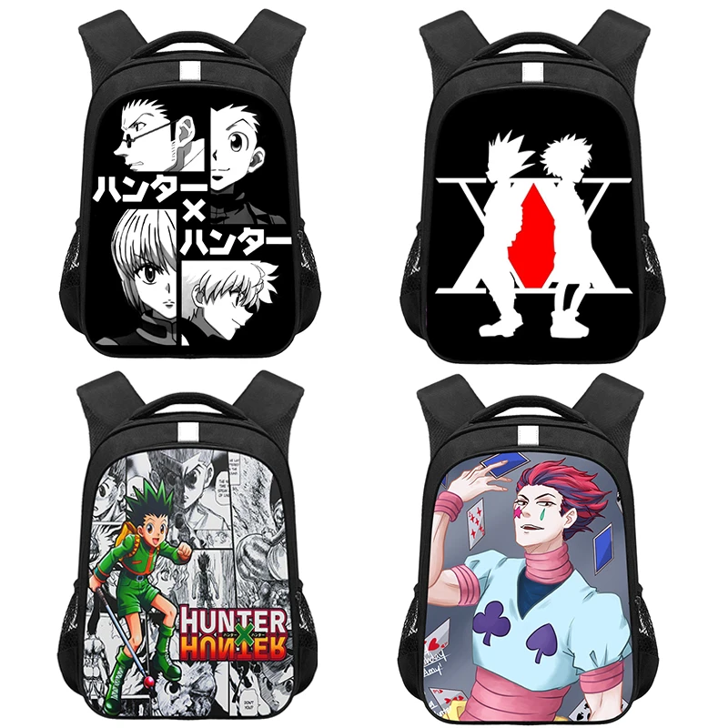 Anime HUNTERxHUNTER mochila de Hunter X Hunter niños bolso de escuela de HXH Killua Zoldyck Gon Freecss bolsa|Mochilas| -