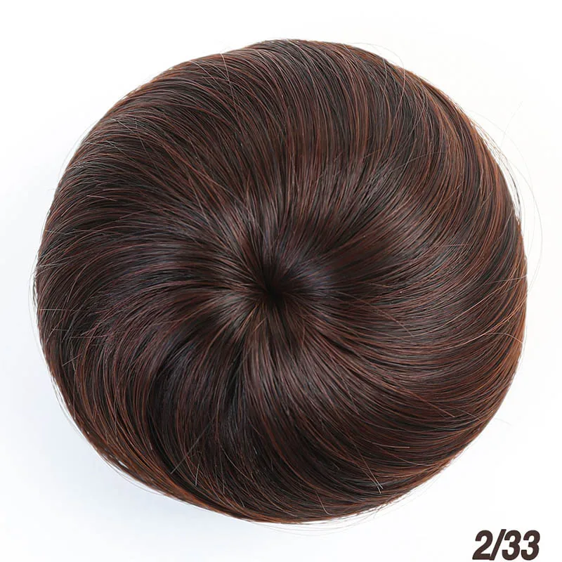 Xuanguang bagundas clipe chignon donut gary cor marrom 30g almofada de Pane de cabelo Elastico corda de cabelo extensъyes de