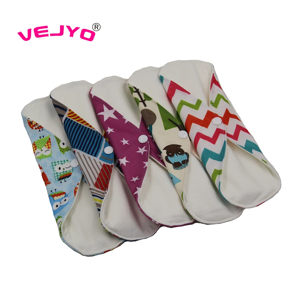 

10Pcs Regualr Flow Reusable Menstrual Pads Soft Bamboo Cotton Washable Cloth Sanitary Pad Napkins Feminine Hygiene Product