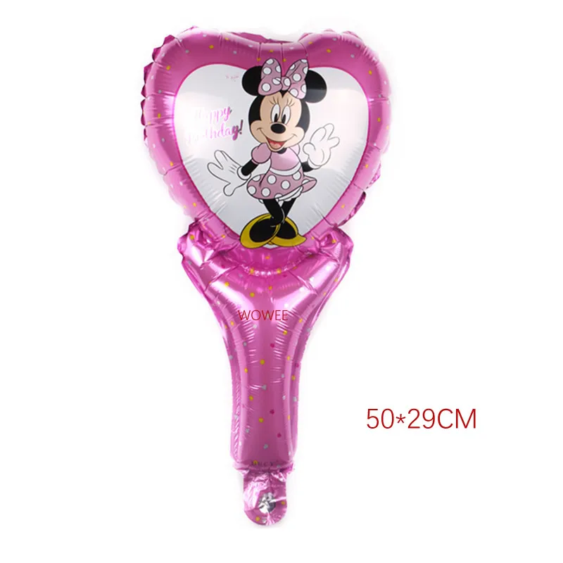 mini heart 1pc Воздушный шар шарик изображением Микки для День рождения поставки Юбилей вечерние пижамы с рисунками для детей вечерние украшения - Цвет: mini heart 1pc