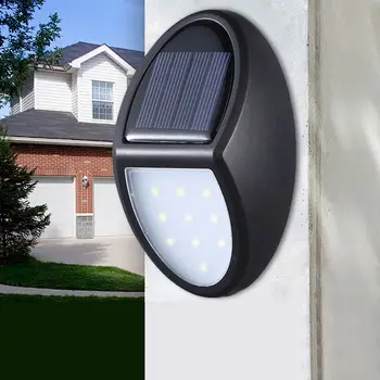 Brelong 10 Leds Solar Light Outdoor IP65 Waterdichte Wandlamp Voor Binnenplaats Tuinpad Decoratieve Nachtverlichting Brelong 10 Leds Solar Light Outdoor IP65 Waterdichte Wandlamp Voor Binnenplaats Tuinpad Decoratieve Nachtverlichting