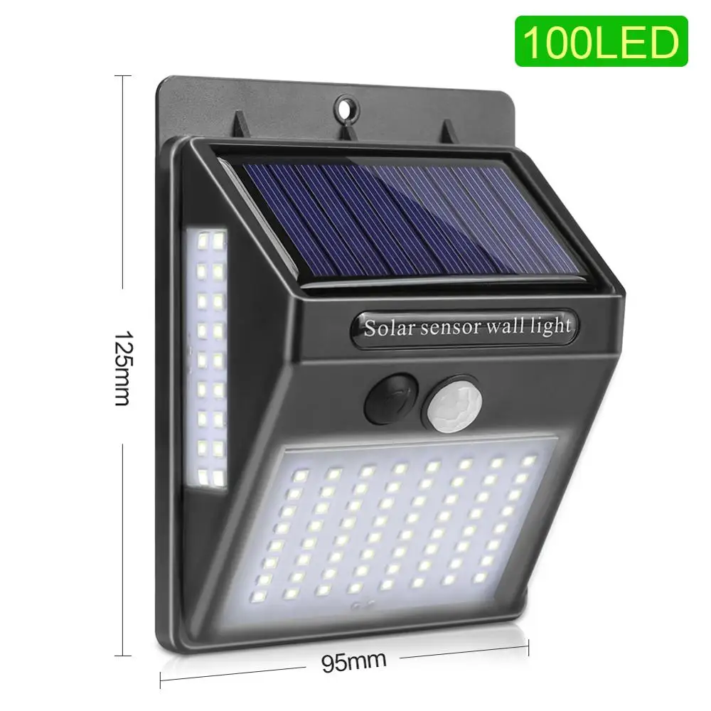 100 Leds Led Solar Lights Waterproof Garden Led Lampen Solar Wall Lamp Cold White Solar Lantern For Fence Post Lights Solar Lamps Aliexpress Led Lampen Solar