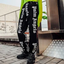 Женские джинсы с принтом, свободные, повседневные, широкие, джинсовые штаны, женская уличная одежда, хип-хоп, панк, готика, свободные брюки, джоггеры, спортивные штаны