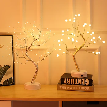 

WAKYME Christmas Tree LED Night Light Copper Wire Garland Lamp for Home Kids Bedroom Decor Fairy Light Luminary Holiday lighting