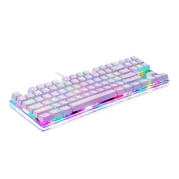 

Original K87S Gaming Mechanical Keyboard USB Wired 87 keys with RGB Backlight Red/Blue Switch for PC Computer Gamer