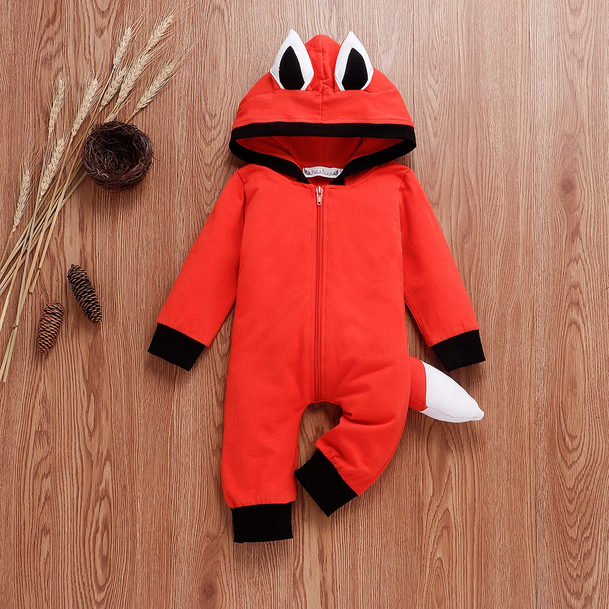 

Pudcoco Newborn Baby Boy Girl Clothes Solid Color Zipper Cotton 3D Hooded Romper Jumpsuit One-Piece Outfit Sweatshirt Clothes