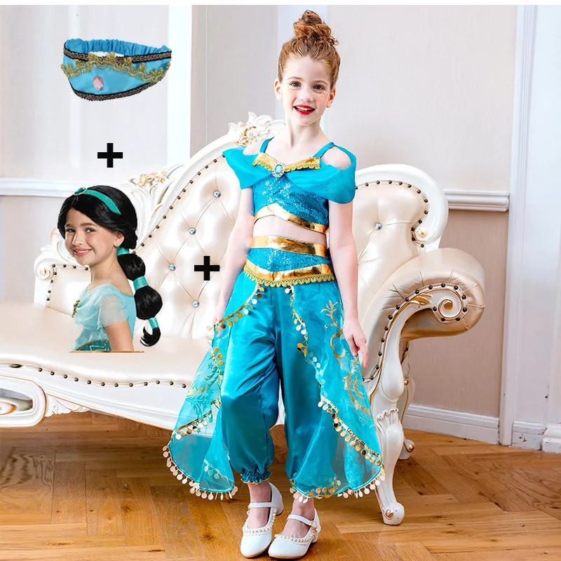 Jasmine Princess Indian Belly Dance Cosplay Costume For Girls